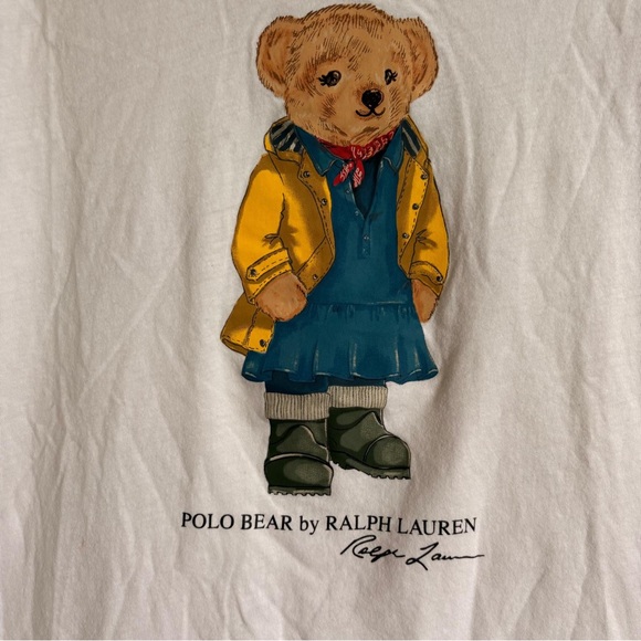 Ralph Lauren Kids White Polo Bear T-Shirt Size XL 16 - Picture 2 of 4